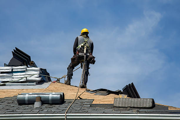 Professional Gutter Installation technician working in Castleberry, AL